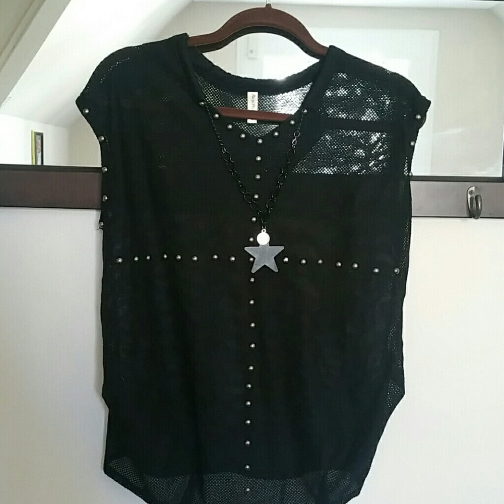 3 for $21, Black Mesh Top